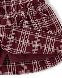 Girls Plaid Smocked Poplin Skort