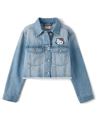 Girls Hello Kitty® And Friends Embroidered Denim Jacket