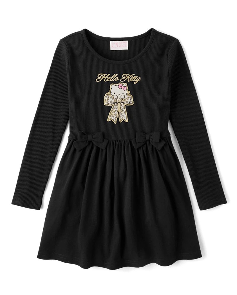 Girls Hello Kitty® Glitter Puff Print Bubble Dress