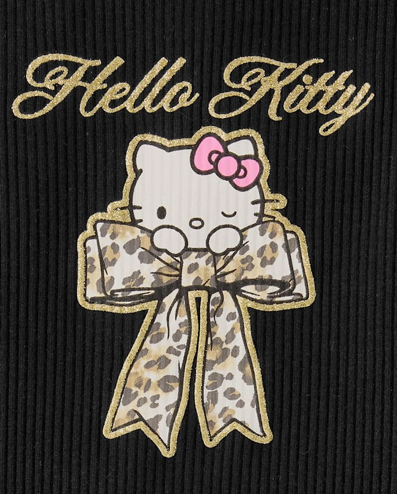 Girls Hello Kitty® Glitter Puff Print Bubble Dress