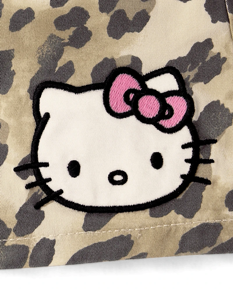 Girls Hello Kitty® Embroidered Leopard Skort