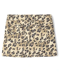 Girls Hello Kitty® Embroidered Leopard Skort
