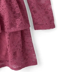 Robe en dentelle à volants pour fille