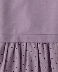 Girls Heart Sweatshirt Dress
