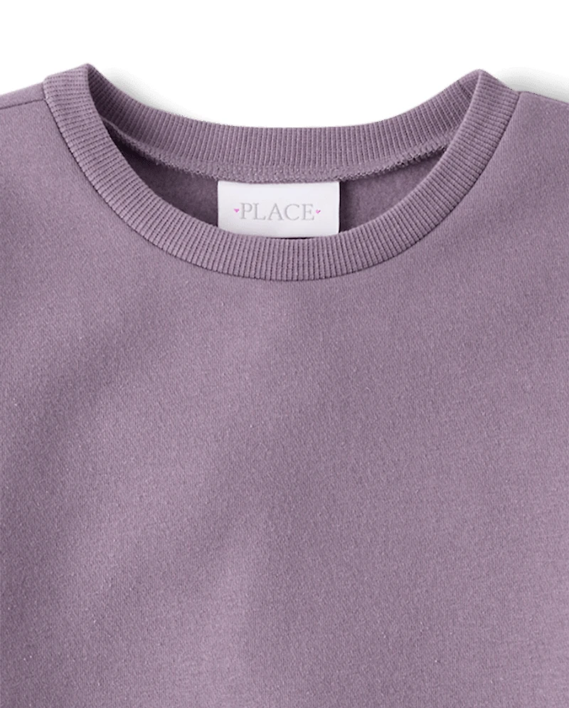 Girls Heart Sweatshirt Dress