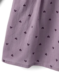 Girls Heart Sweatshirt Dress