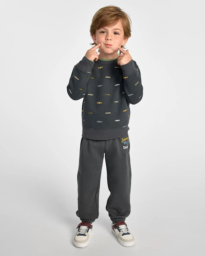 Baby And Toddler Boys Racing Premium Fleece Jogger Pants