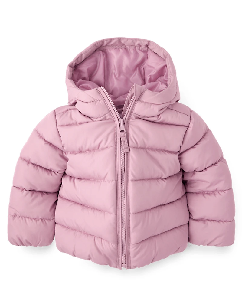 Doudoune à capuche pour petites filles