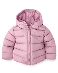 Doudoune à capuche pour petites filles