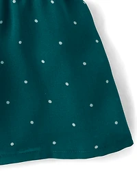 Girls Polka Dot Chiffon Flutter Top