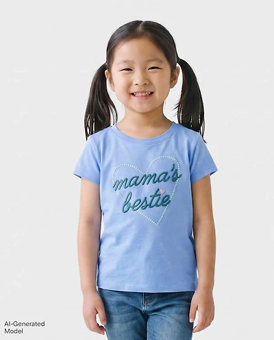 Baby And Toddler Girls Mama's Bestie Graphic Tee
