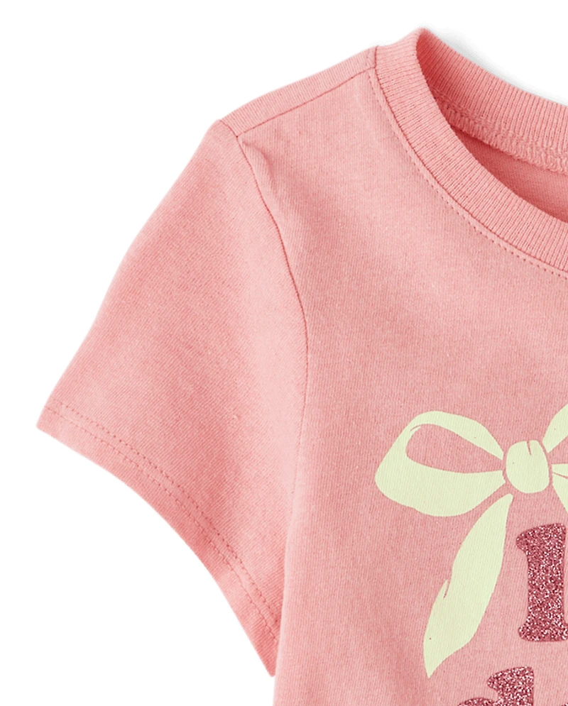 Baby And Toddler Girls Love Daddy Graphic Tee
