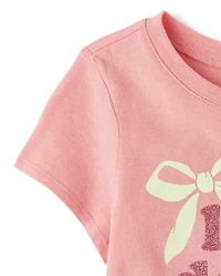 Baby And Toddler Girls Love Daddy Graphic Tee