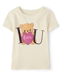 Baby And Toddler Girls Bear Graphic Tee