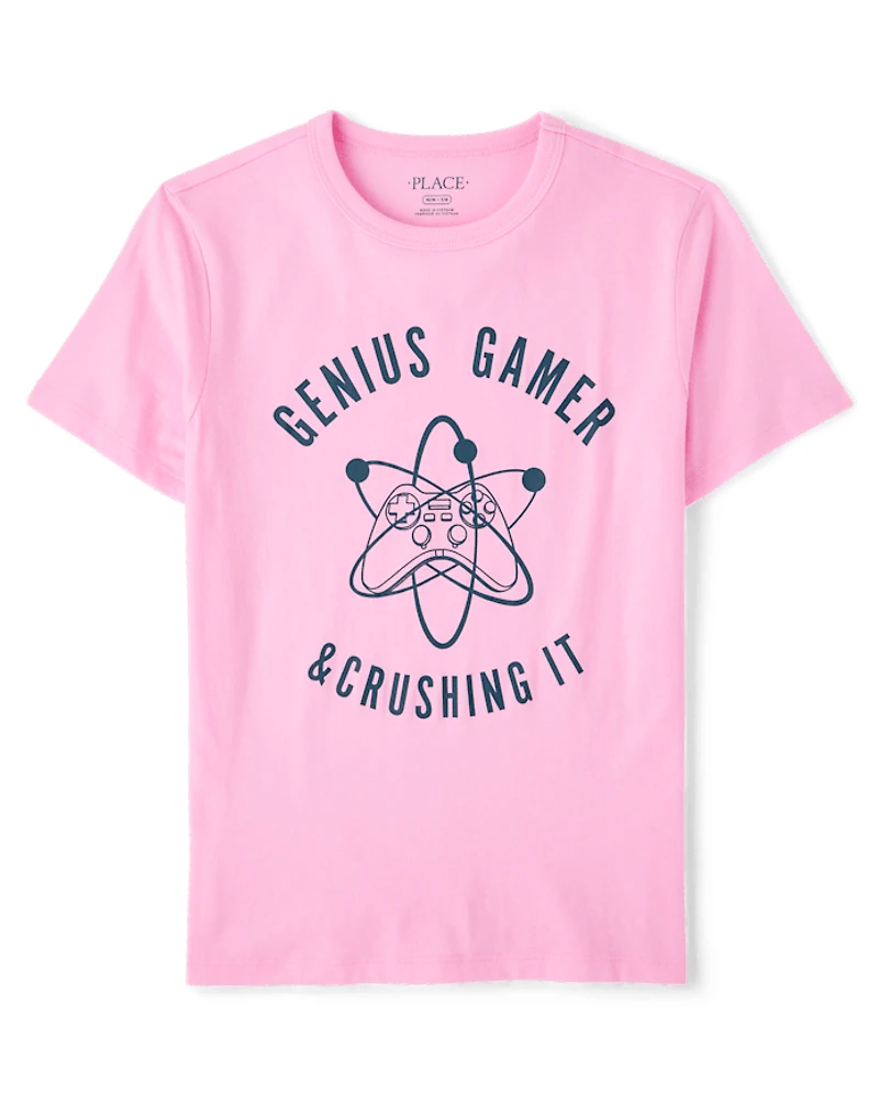 Boys Genius Gamer Graphic Tee