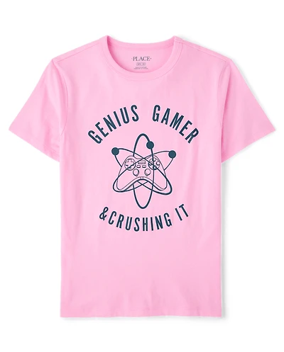 Boys Genius Gamer Graphic Tee