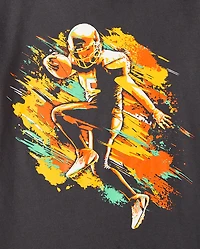Boys Football Player Graphic Tee
