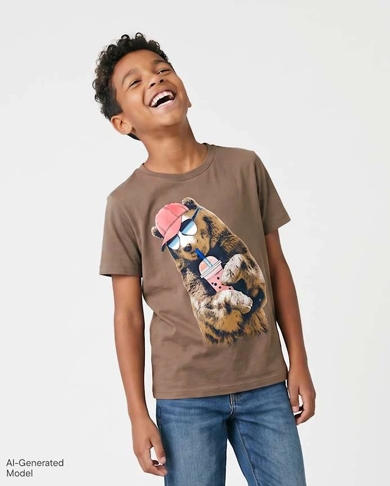 Boys Bear Graphic Tee