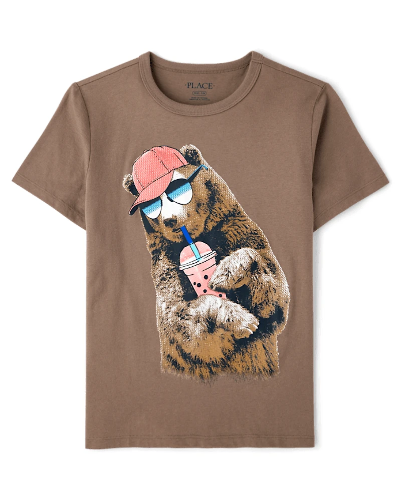 Boys Bear Graphic Tee