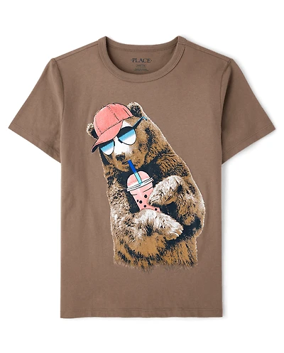 Boys Bear Graphic Tee