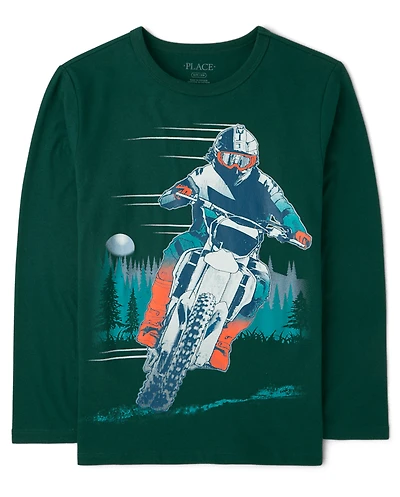 Boys Biker Graphic Tee