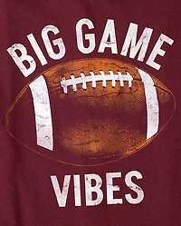 Boys Big Game Vibes Football Graphic Tee
