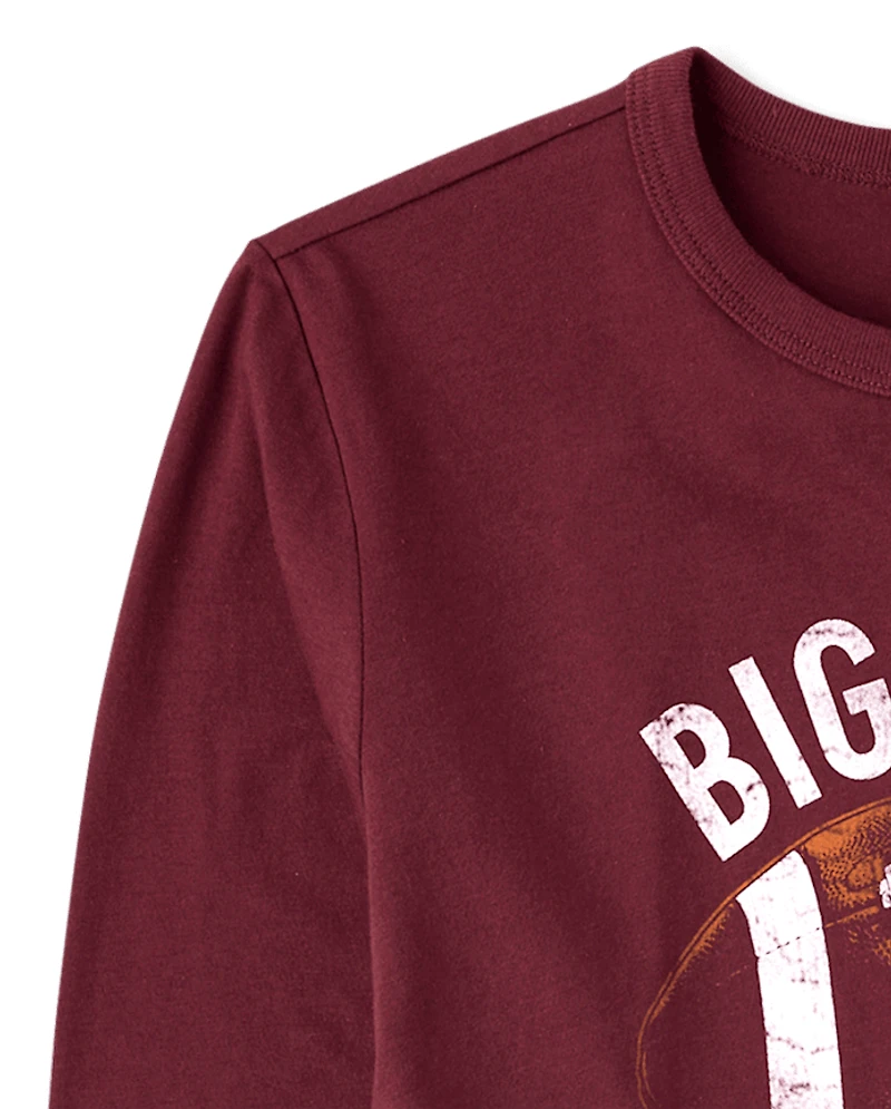 Boys Big Game Vibes Football Graphic Tee
