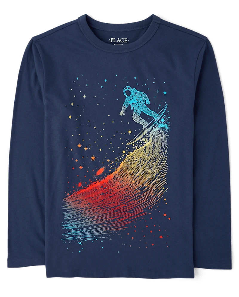 Boys Space Surfer Graphic Tee