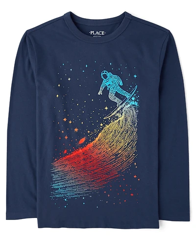 Boys Space Surfer Graphic Tee