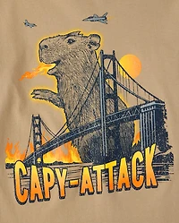 T-shirt graphique Capybara Astronaute pour garçon
