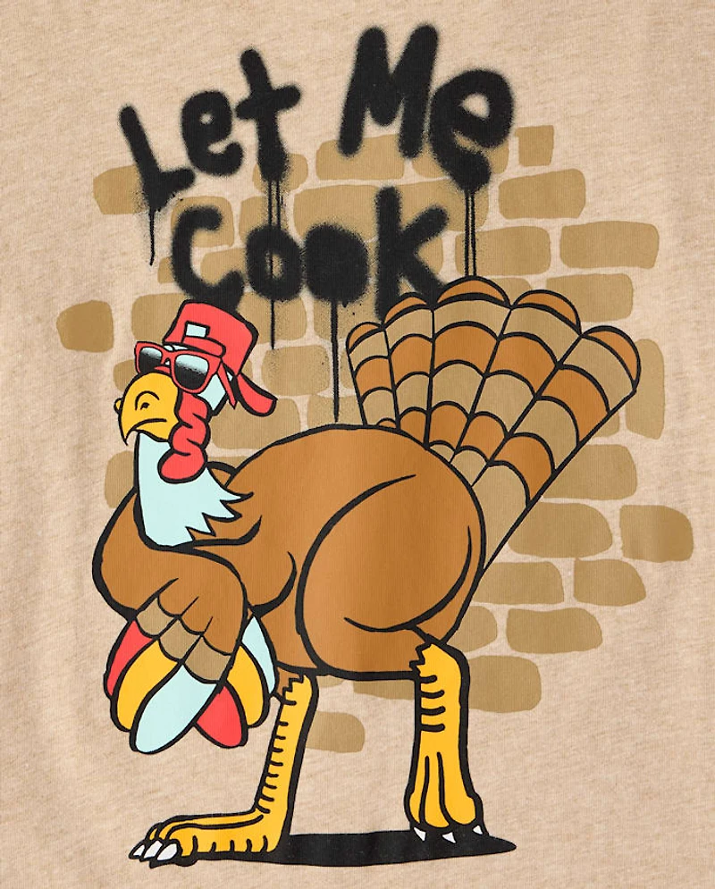 Boys Thanksgiving Let Me Cook Graphic Tee