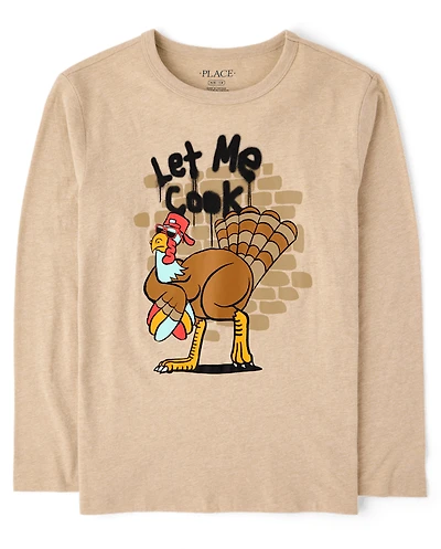 Boys Thanksgiving Let Me Cook Graphic Tee