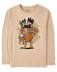 Boys Thanksgiving Let Me Cook Graphic Tee