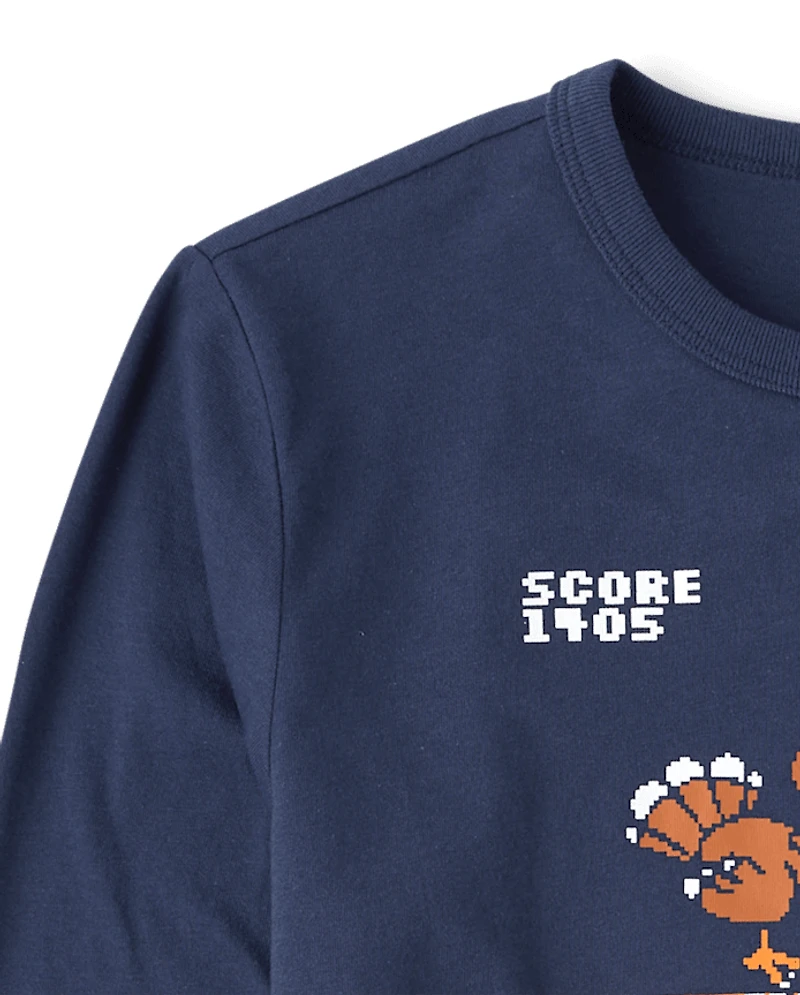 Boys Thanksgiving Video Game Graphic Tee