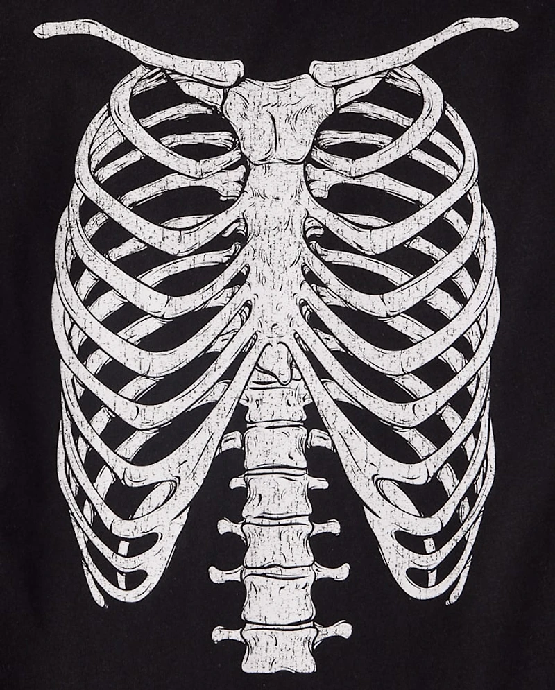 Boys Glow Halloween Skeleton Graphic Tee