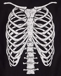 Boys Glow Halloween Skeleton Graphic Tee