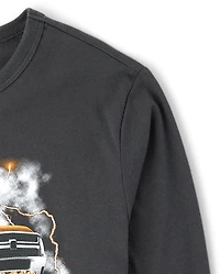 Boys Halloween Monster Truck Graphic Tee