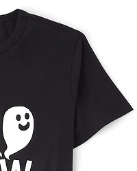 Kids Matching Family Glow Halloween Boo Crew Graphic Tee