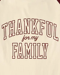 Kids Matching Family Thanksgiving Thankful Graphic Tee