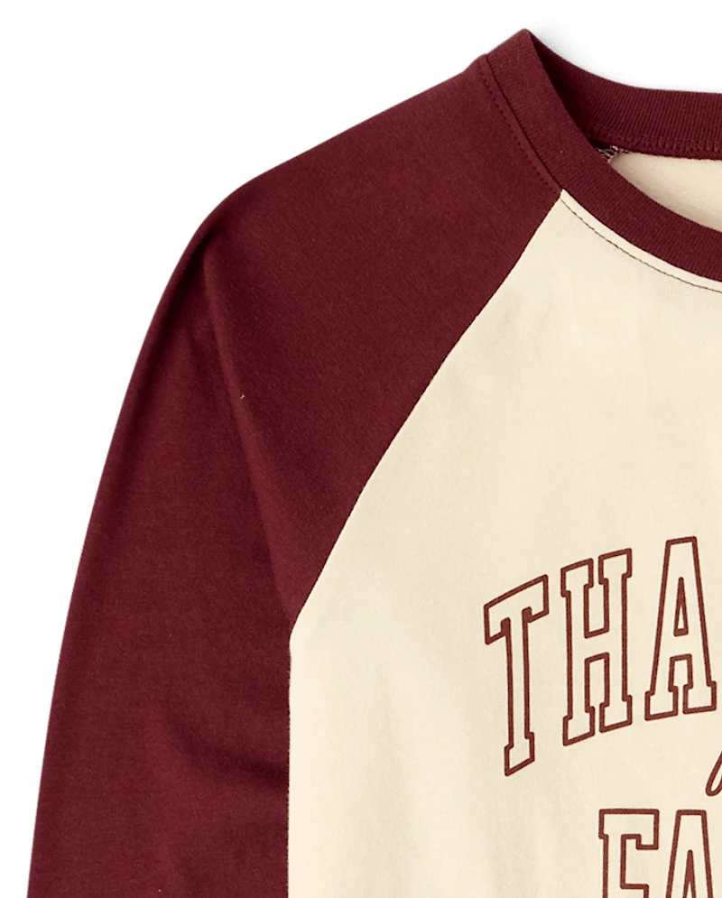 Kids Matching Family Thanksgiving Thankful Graphic Tee