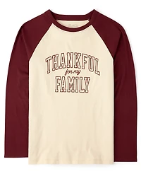 Kids Matching Family Thanksgiving Thankful Graphic Tee