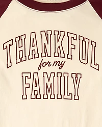 Adult Matching Family Thanksgiving Thankful Graphic Tee