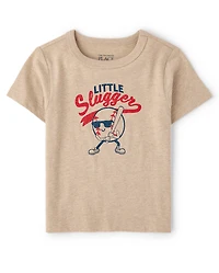 Baby And Toddler Boys Little Slugger Graphic Tee