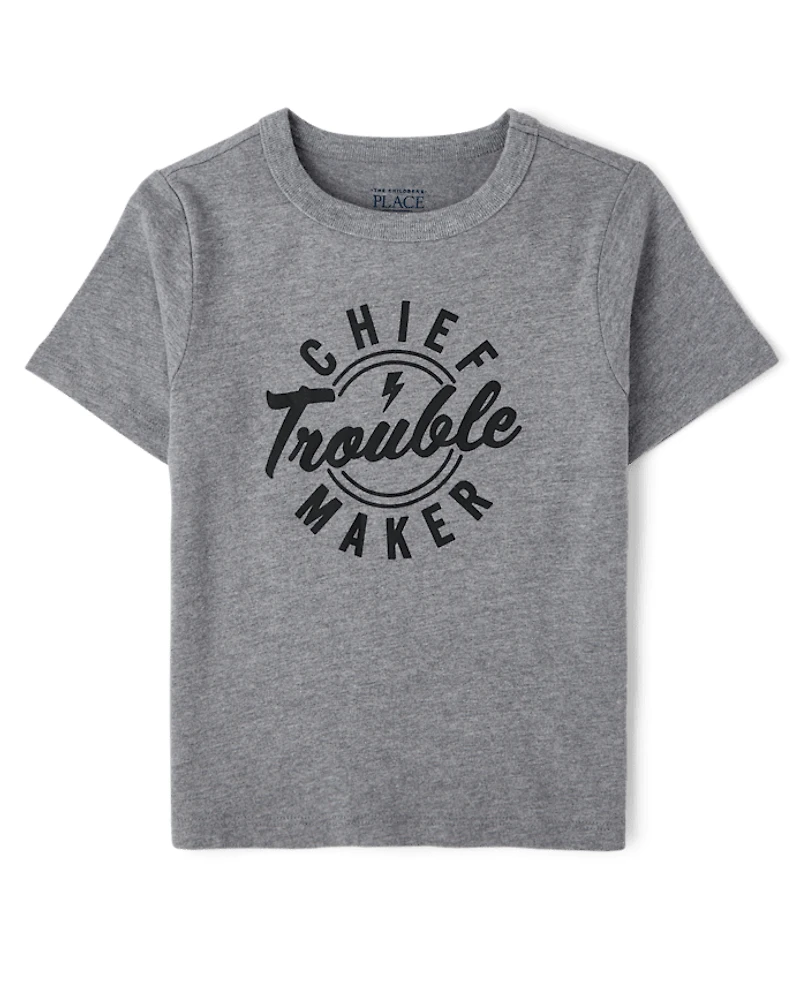 Baby And Toddler Boys Chief Trouble Maker Graphic Tee