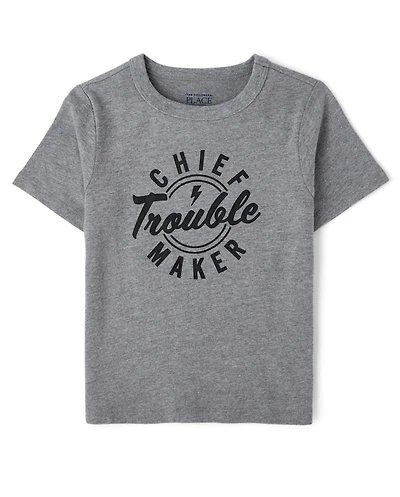 Baby And Toddler Boys Chief Trouble Maker Graphic Tee