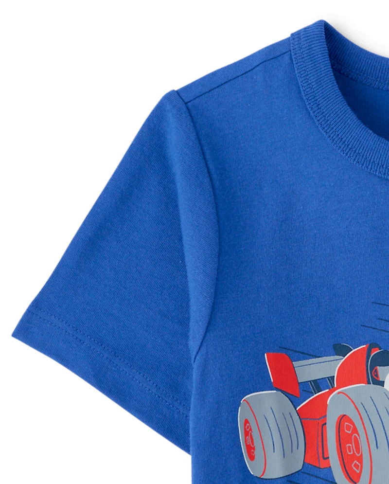 Baby And Toddler Boys Racecars Graphic Tee