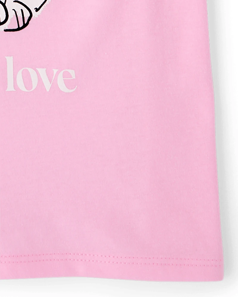 Girls Paris Cat Graphic Tee