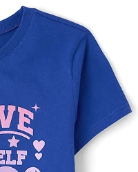 Girls Positive Words Graphic Tee