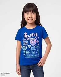 Girls Positive Words Graphic Tee