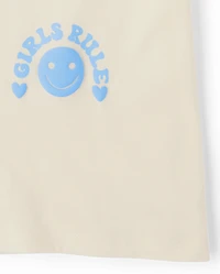 Girls Kindness Happy Face Graphic Tee